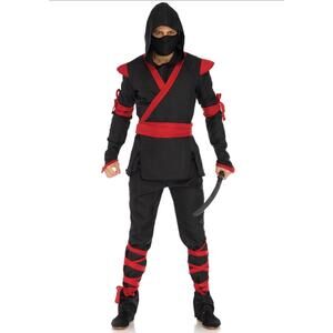 Leg Avenue Ninja Black & Red Halloween Costume Cosplay Size M/L